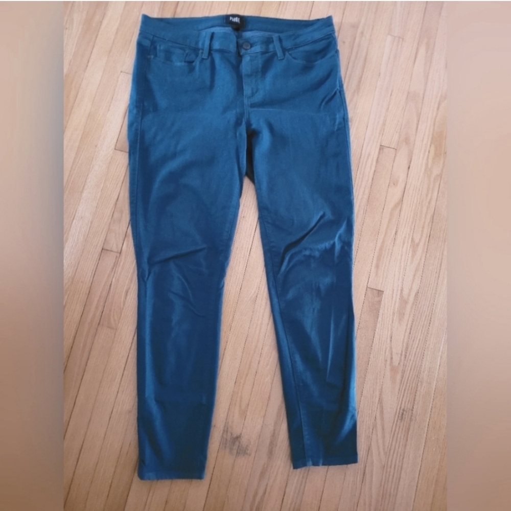 2 for $75 - PAIGE Women’s Size 32 Teal Verdugo Ankle Jeans